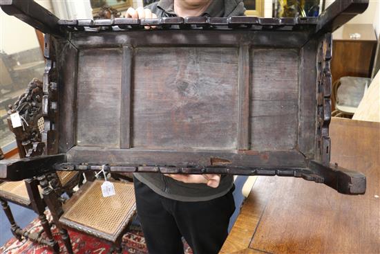 A Chinese rosewood Kang table W.77cm